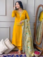 Yellow Color Readymade Salwar Suit