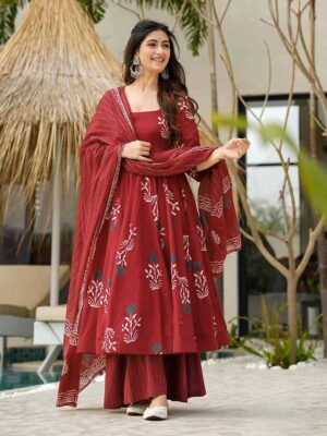 Maroon Color Readymade Salwar Suit