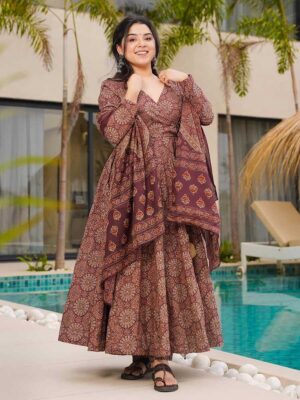 Brown Color Readymade Salwar Suit