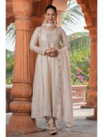 Cream Color Readymade Salwar Suit