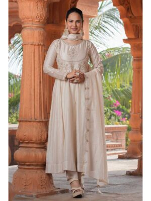Cream Color Readymade Salwar Suit