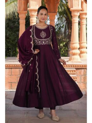 Purple Color Readymade Salwar Suit