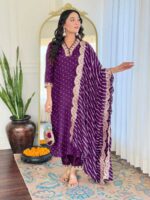 Wine Color Readymade Salwar Suit