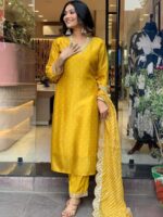 Yellow Color Readymade Salwar Suit