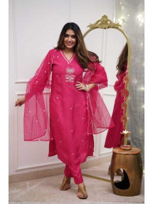 Pink Color Readymade Salwar Suit