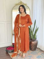 Orange Color Readymade Salwar Suit