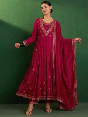 Red Color Readymade Salwar Suit