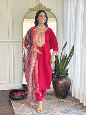 Pink Color Readymade Salwar Suit