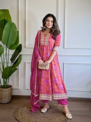Pink Color Readymade Salwar Suit