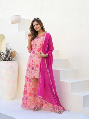 Pink Color Readymade Salwar Suit