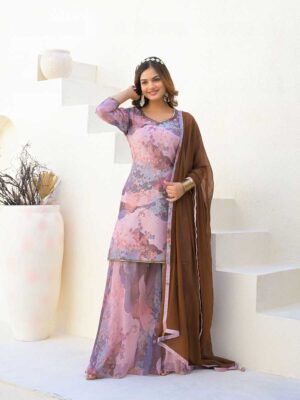 Pink Color Readymade Salwar Suit