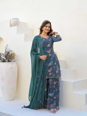 Green Color Readymade Salwar Suit
