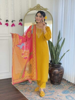 Mustard Color Readymade Salwar Suit