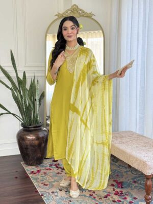 Lemon Color Readymade Salwar Suit