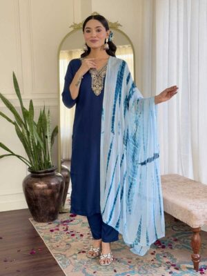 Blue Color Readymade Salwar Suit