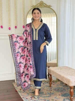 Blue Color Readymade Salwar Suit