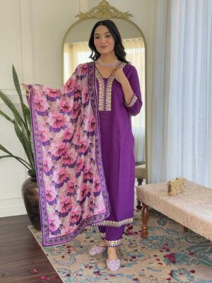 Voilet Color Readymade Salwar Suit