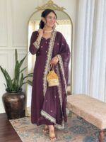 Wine Color Readymade Salwar Suit