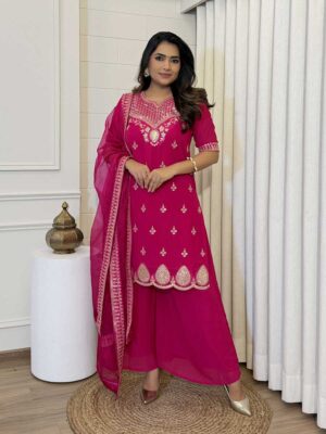 Pink Color Readymade Salwar Suit