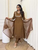 Brown Color Readymade Salwar Suit