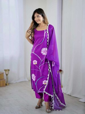 Purple Color Readymade Salwar Suit