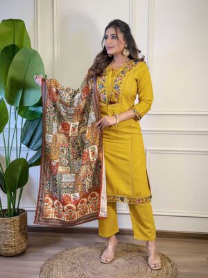 Mustard Color Readymade Salwar Suit
