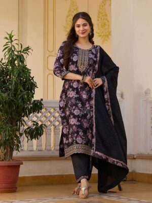 Black Color Readymade Salwar Suit