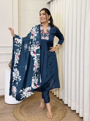 Blue Color Readymade Salwar Suit