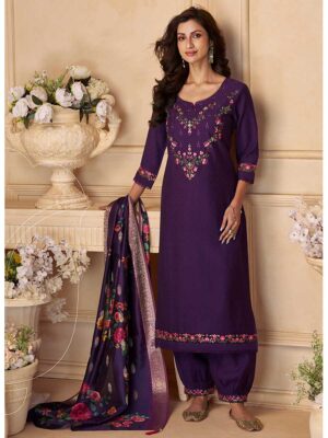 Lavender Color Readymade Salwar Suit