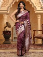 Purple Color Banarasi Silk Saree