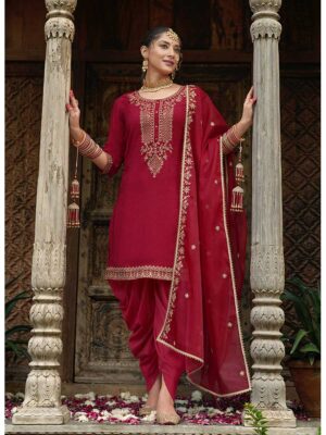 Maroon Color Readymade Salwar Suit