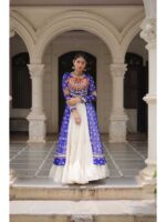 Cream Color Kora Cotton Lehenga Choli