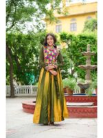 Green Color Chinon Lehenga Choli