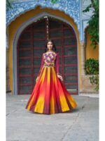 Maroon Color Chinon Lehenga Choli