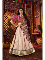 Beige Color Viscose Cotton Lehenga Choli