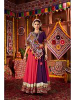 Multi Color Color Viscose Cotton Lehenga Choli