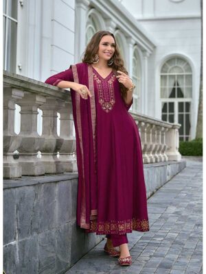 Magenta Color Readymade Salwar Suit