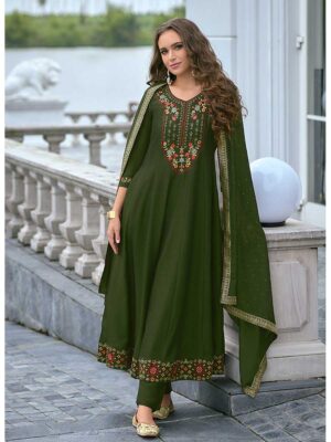 Green Color Readymade Salwar Suit