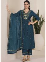 Teal Color Readymade Salwar Suit