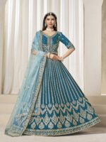 Sea Green Color Art Silk Lehenga Choli