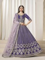 Lavender Color Art Silk Lehenga Choli