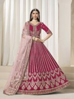 Pink Color Art Silk Lehenga Choli
