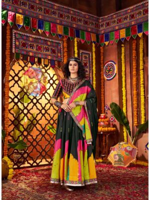 Black Color Gajji Silk Lehenga Choli