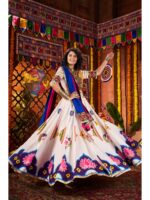 White Color Gajji Silk Lehenga Choli