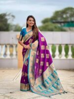 Magenta Color Banarasi Silk Saree