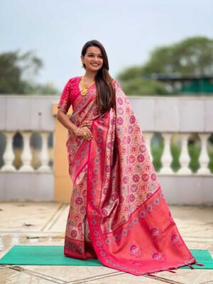Pink Color Kanjivaram Silk Saree
