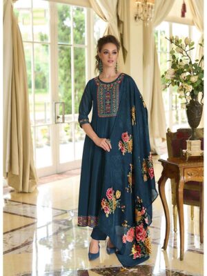 Blue Color Readymade Salwar Suit
