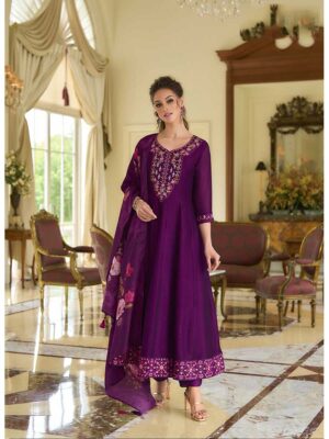 Magenta Color Readymade Salwar Suit