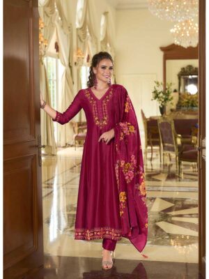Maroon Color Readymade Salwar Suit