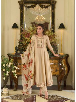 Beige Color Readymade Salwar Suit
